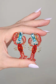 Diamond Lobster Earrings – Holiday Statement Jewelry