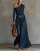 One-Shoulder Tulle Skirt Set