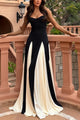 Panelled Tulle A-Line Slip Maxi Dress – Party & Vacation