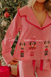 Ensemble pyjama à carreaux vichy brodés Casse-Noisette – Coupe ample