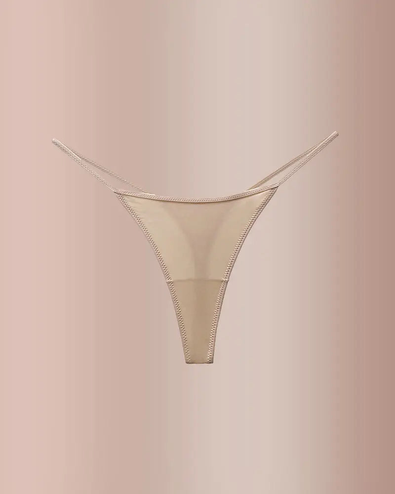 Animal Print Thong Underwear – Ice Silk Thin Strap