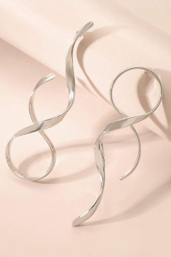 Geometric Wrap Asymmetrical Earrings for Everyday Wear