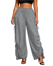 High-Waist Drawstring Harem Pants