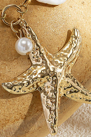Starfish Shell & Pearl Jewelry Set – Summer Resort Style