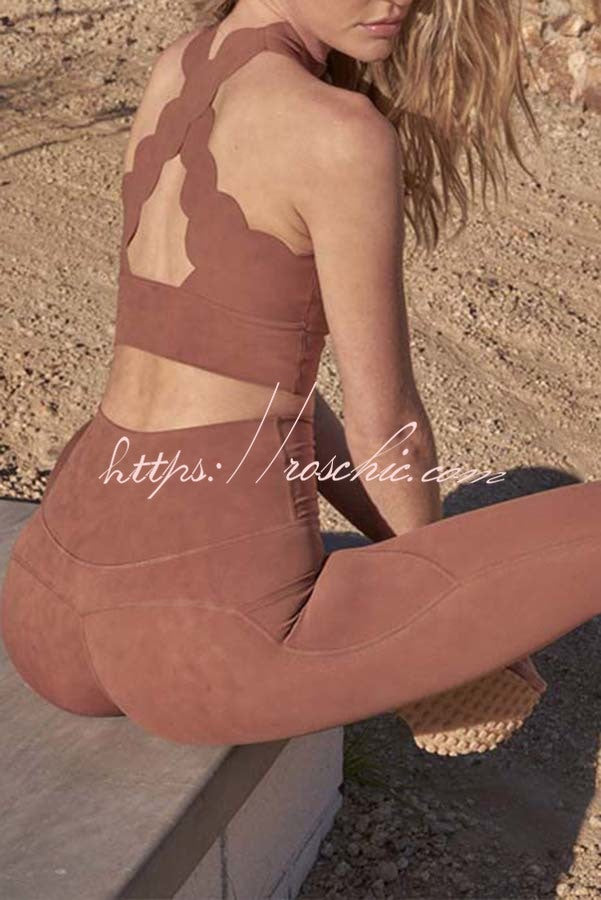 High Waist Slim Fit Yoga Leggings – Ankle Length