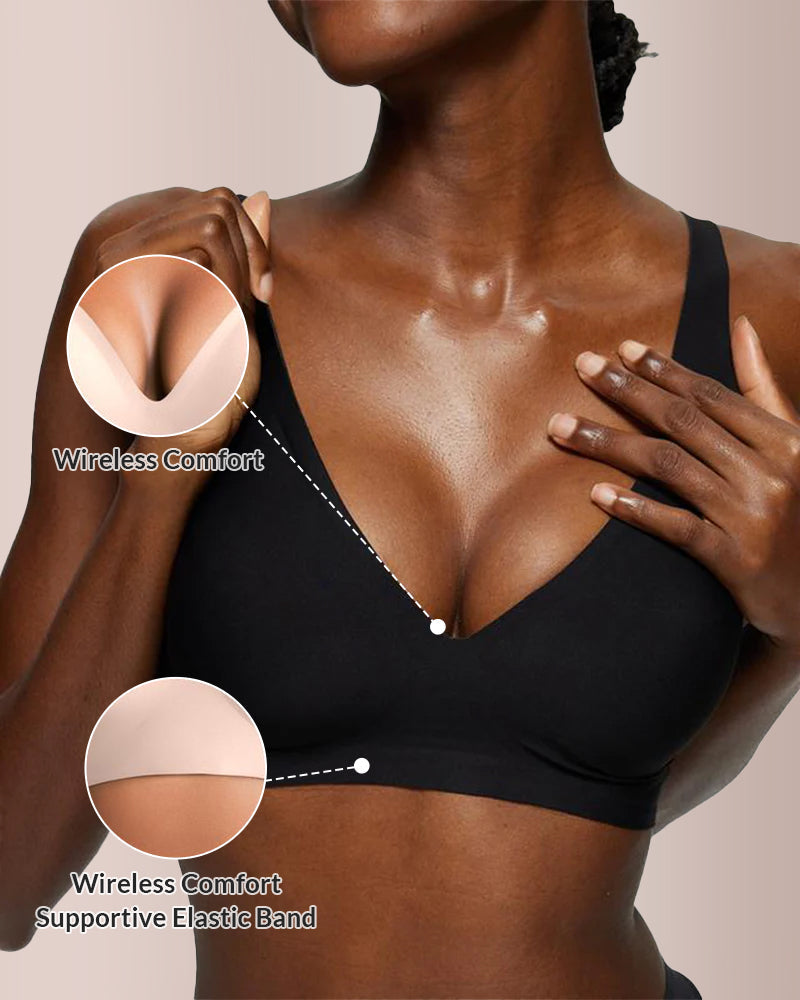Deep V Seamless Lift Bra – Invisible Support, Natural Shape