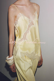 Lace Backless Camisole Top | Spaghetti Strap Vacation Top