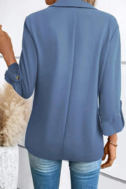 Slim Fit Long Sleeve Lapel Blazer for Women