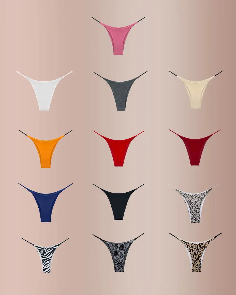 Low-Rise Cotton Double Strap Semi-Thong Panties