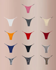 Low-Rise Cotton Double Strap Semi-Thong Panties