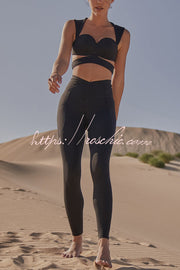 V-Waist Utility Yoga Leggings with Pockets