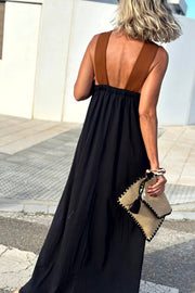 Sleeveless Off-Shoulder Backless Loose Maxi Dress