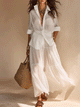 Boho Button-Down skjorte og flydende nederdel i to dele
