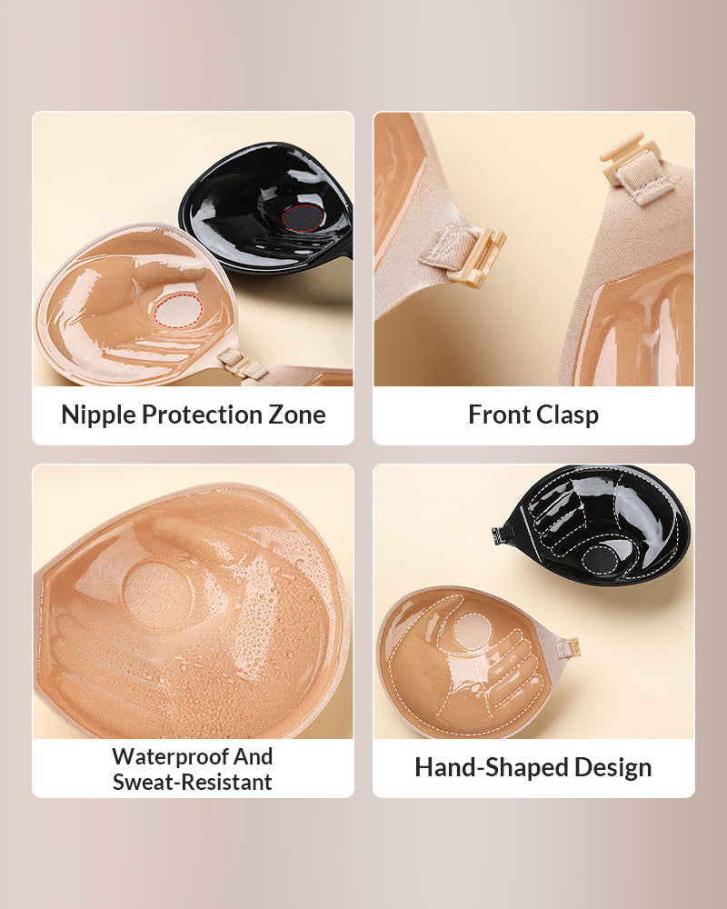Push-Up Invisible Sticky Bra with Palm-Lift Support