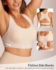 Front Closure Cross-Back Wireless Posture Bra
