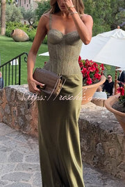 Lace Corset Bodysuit with Sweetheart Neck and Lace-Up Back