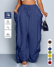 High-Waist Drawstring Harem Pants