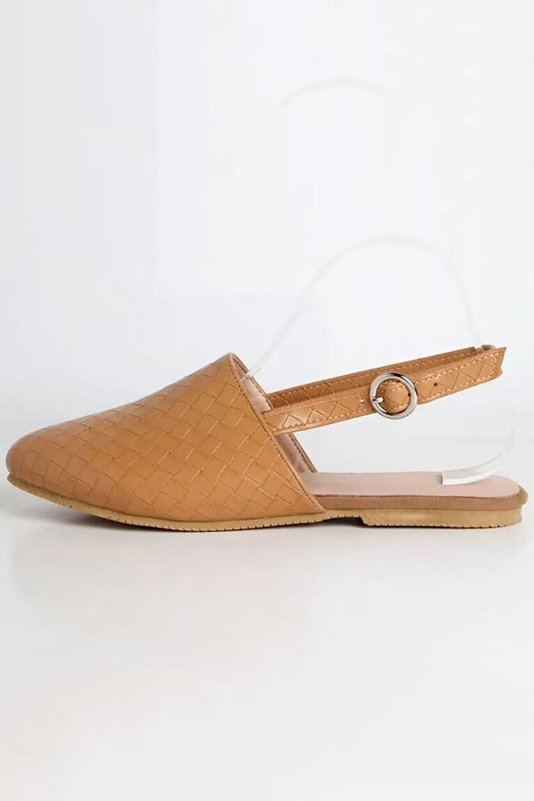 Pointed Toe Woven Flat Sandals for Women