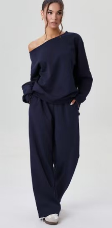 Duniii Off-Shoulder Top & Wide-Leg Pants Lounge Set