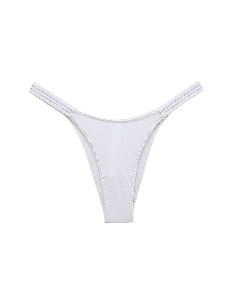 Seamless Leopard Print Thong Panties with Sparkling Side Panels