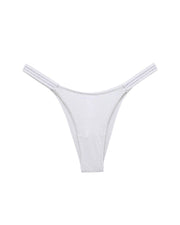 Seamless Leopard Print Thong Panties with Sparkling Side Panels