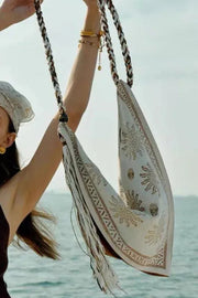 Bohemian Tassel Crossbody Bag – Printed Vacation Bag