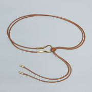 PU Leather Lace-Up Waist Belt – Chinese Style Rope