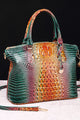 Retro handtas en crossbodytas met krokodillenreliëf