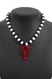 Lobster Crayfish Charm Earrings and Necklace Set