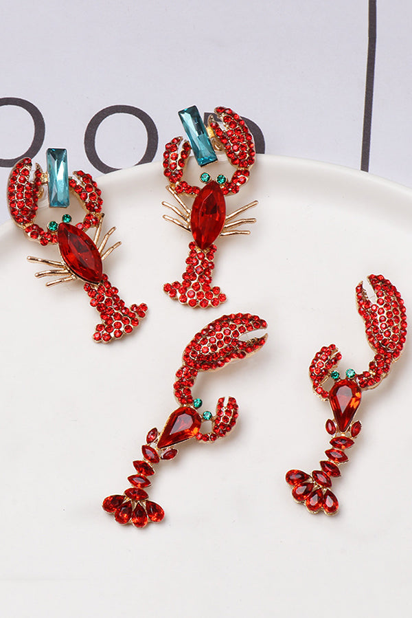 Boucles d'oreilles homard en diamant – Bijoux de déclaration des Fêtes