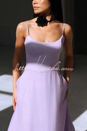 Flounce Bustier Midi Dress for Parties & Banquets