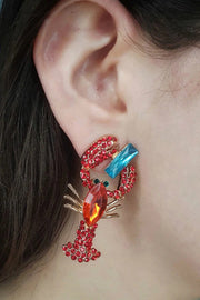 Diamond Lobster Earrings – Holiday Statement Jewelry