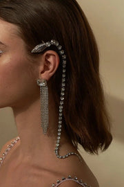 Rhinestone Snake Chain Hair Accessory for Special Occasions