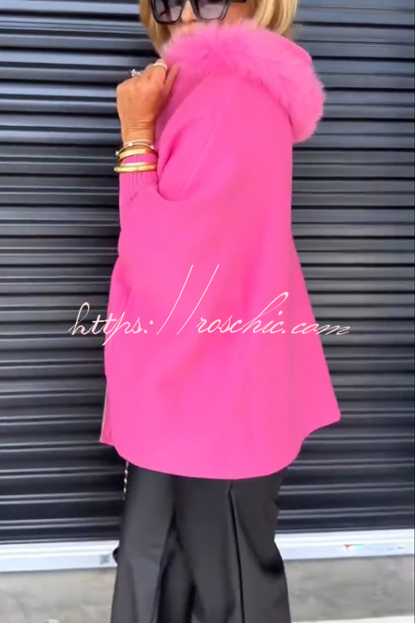 Women's Knit Hooded Cardigan – Loose Fit Long Sleeve Zip-Up
