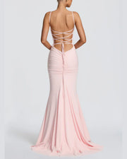 Backless Tie Bodycon Evening Dress