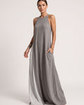 Two-Tone Sleeveless Maxi Dress