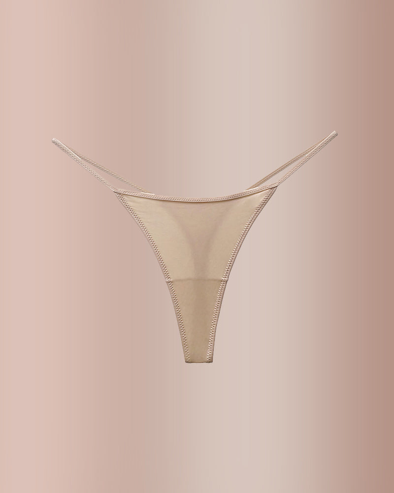 Animal Print Thin Strap Brief