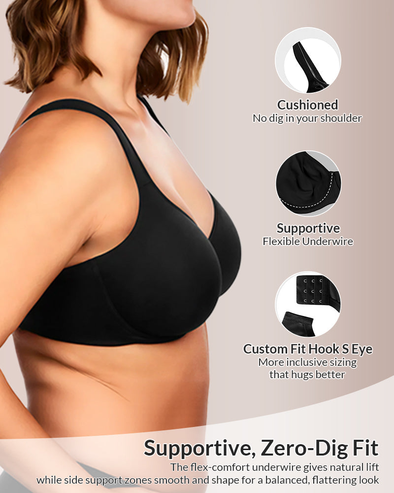 Soft Plus Size Full Coverage Unlined Minimizer Bra