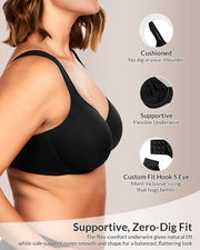 Soft Plus Size Full Coverage Unlined Minimizer Bra
