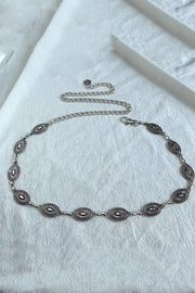 Retro Geometric Metal Waist Chain – Gold & Silver