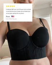 Low Back Strapless Bra with Removable Straps