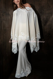 Satin Lace Trim High Rise Maxi Skirt – Party & Vacation