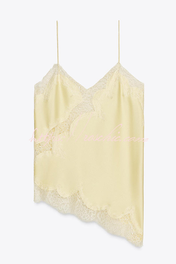 Lace Backless Camisole Top | Spaghetti Strap Vacation Top