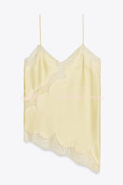 Lace Backless Camisole Top | Spaghetti Strap Vacation Top