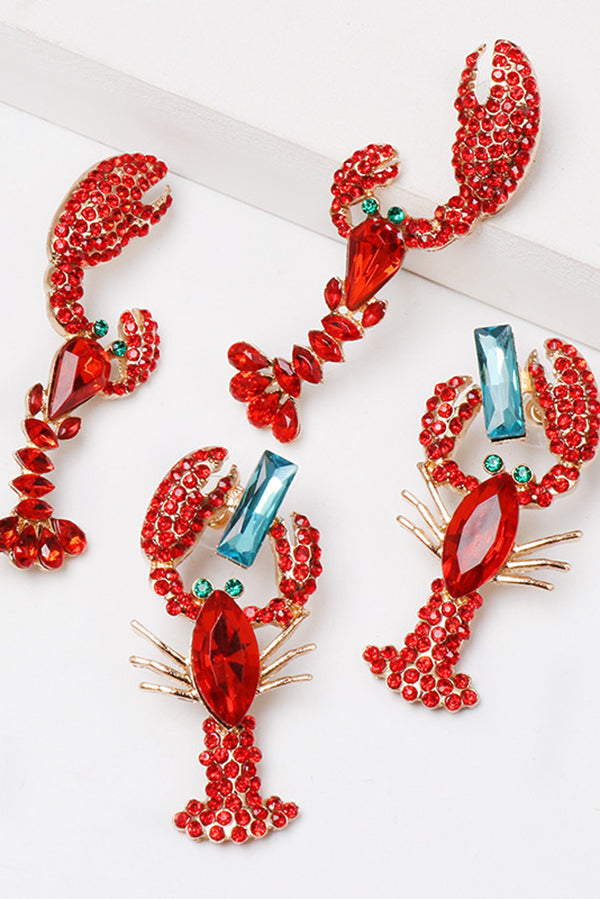 Diamond Lobster Earrings – Holiday Statement Jewelry