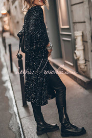 Kimono à manches cloche à sequins | Dissimulation de soirée disco