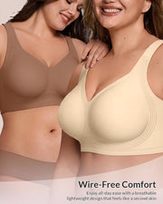 Full Coverage Wireless Bra with Jelly Strip Support