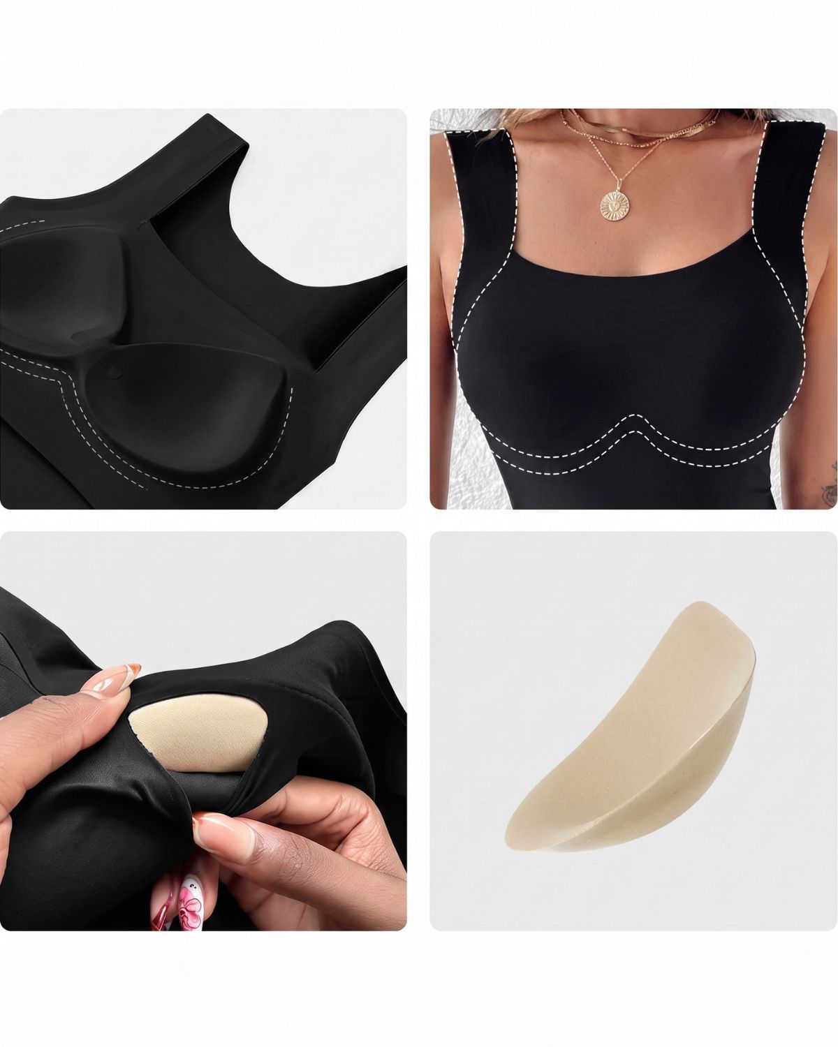 U-Neck Built-In Bra Shapewear Tank