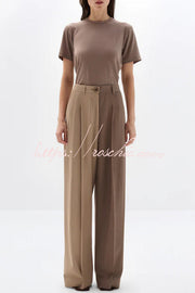 Ensemble blazer oversize bicolore et pantalon large