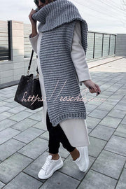 Handmade Thick Knit Wool Scarf for Women & Men
